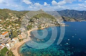 Landscape with Corse du Sud coast photo