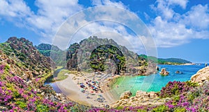 Landscape of Costa Paradiso with Spiaggia di Li Cossi, Sardinia