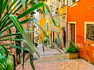 Landscape of the Cote d`Azur, Villefranche-sur-Mer, France