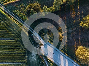 Landscape in the countryside in Tuscany photo