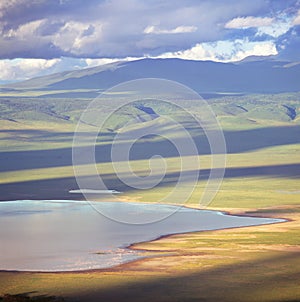 Landscape of crater ngoro ngoro in tanzania