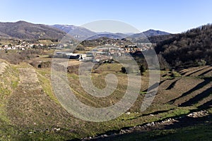 Landscape in the Curone park, Italy