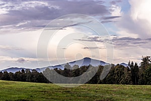 Landscape of Czech Switzerland National Park near Vysoka Lipa village, Czech Republ