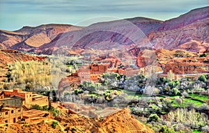 Landscape of Dades Valley in the High Atlas Mountains, Morocco