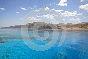 Landscape of Dahab lagoon. Egypt. Red Sea. photo