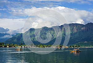 Landscape of Dal Lake in Srinagar, India