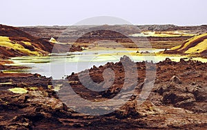 Landscape of the Danakil Depression, Azar Region, Ethiopia photo