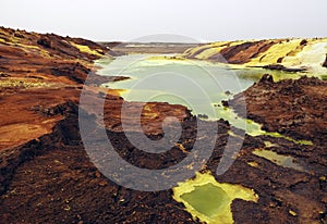 Landscape of the Danakil Depression, Azar Region, Ethiopia photo