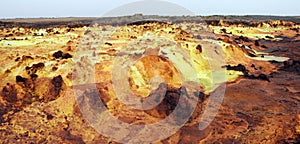 Landscape of the Danakil Depression, Azar Region, Ethiopia photo