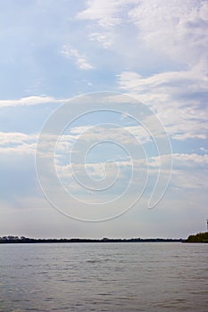 Landscape on the Danube River. Danube River.