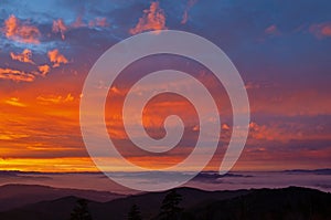 Sunrise From Clingman`s Dome