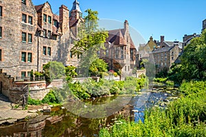 Landscape of dean village near edinburgh, scotland