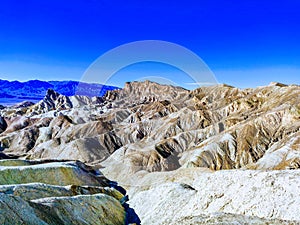 Landscape of the Death Valley National Park on a clear sunny day