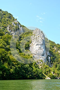 Landscape in Defileul DunÄƒrii Donau, Danube, also known as Clisura DunÄƒrii, a geographical region in Romania