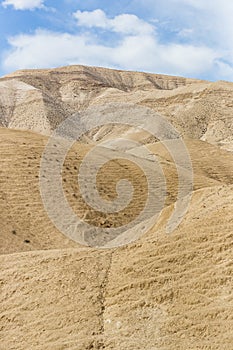 Landscape desert of Israel is the lowest point