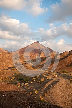 Landscape of desert mountains