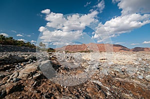 Landscape of desert mountains