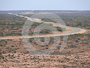 Landscape of desert with road