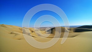 Landscape of desert sand dunes in Maranjab Desert , near Kashan