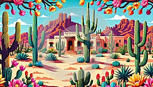 Landscape design adobe house artistic southwestern decoration