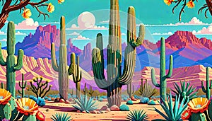 Landscape design colorful desert art culture artist color