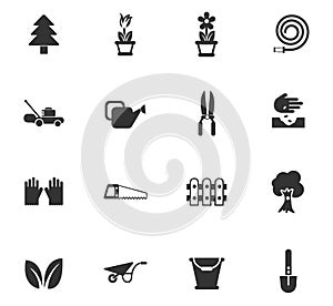 Landscape design icon set