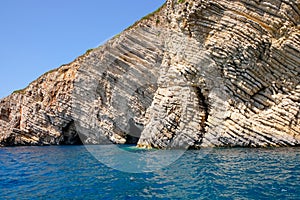 Landscape detail of Paleokastritsa ocean cliffs, Corfu