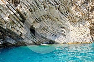 Landscape detail of Paleokastritsa ocean cliffs, Corfu