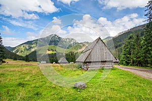 Landscape of Dolina Chocholowska in Tatra mountains