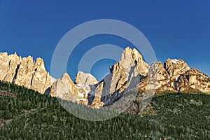 landscape in the dolomites mountain italy trentino alto adige