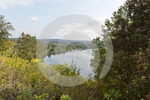 Landscape Dordogne river Cingle de Tremolat