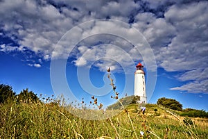 Landscape with Dornbusch lighthouse on the island of Hiddensee, Baltic Sea