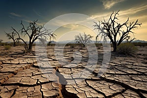 Landscape of a drought land