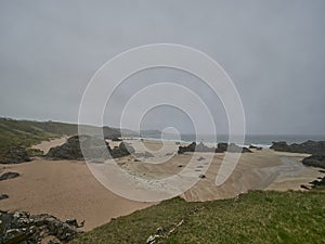 landscape of durness beach at northern coast of Scotland