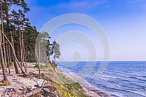 Dutch hat Olando kepure beach close to Karkle, Klaipeda, Lithuania photo