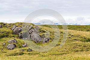 landscape of Dyrholaey peninsula in Iceland