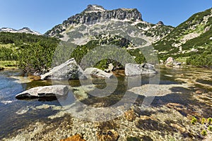 Landscape of Dzhangal peak and Banski lakes, Pirin Mountain