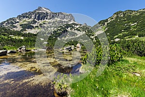 Landscape of Dzhangal peak and Banski lakes, Pirin Mountain