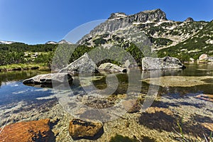 Landscape of Dzhangal peak and Banski lakes, Pirin Mountain