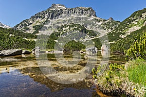 Landscape of Dzhangal peak and Banski lakes, Pirin Mountain