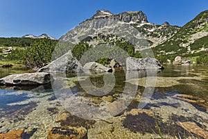 Landscape of Dzhangal peak and Banski lakes, Pirin Mountain