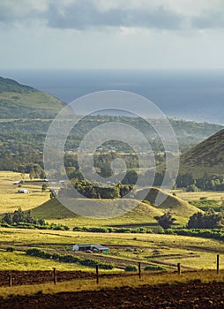 Landscape of Easter Island, Chile