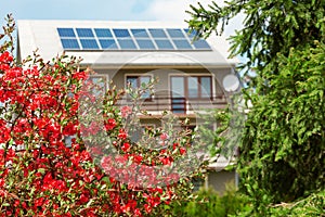 Landscape of an ecological traditional house in the countryside