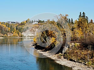 Landscape Of Edmonton Alberta River Valley