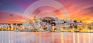 Landscape with Eivissa town, Ibiza photo