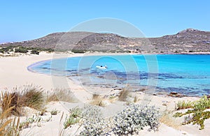 Landscape of Elafonisos beach Peloponnese Greece