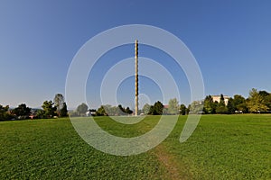 Landscape with `The Endless Column` at Targu-Jiu.