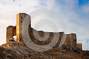 Landscape of the Enisala fortress ruins - Romania