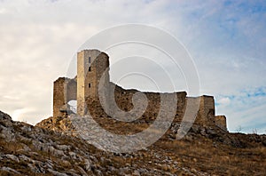 Landscape of the Enisala fortress ruins - Romania