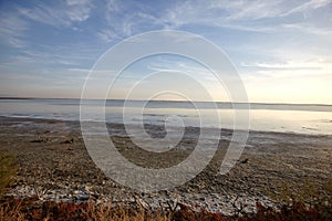 Landscape of Evros river in Greece.